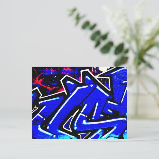 Graffiti 13 boogstralen2 briefkaart (Staand voorkant)