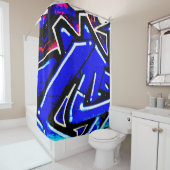 Graffiti 13 sccnm douchegordijn (In situ)