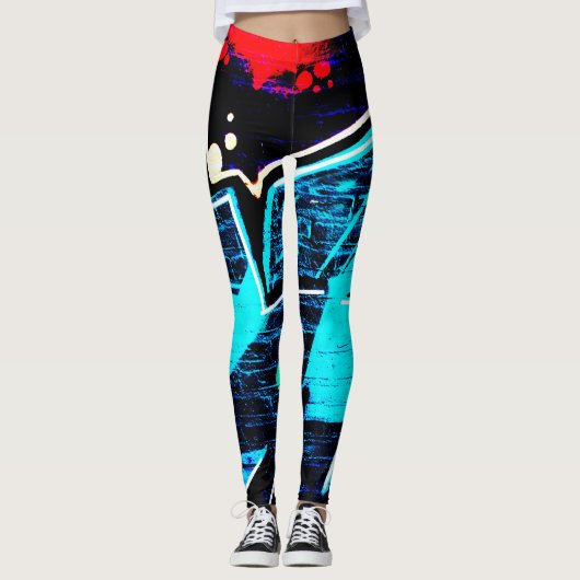 Graffiti 14 lecna leggings (Voorkant)