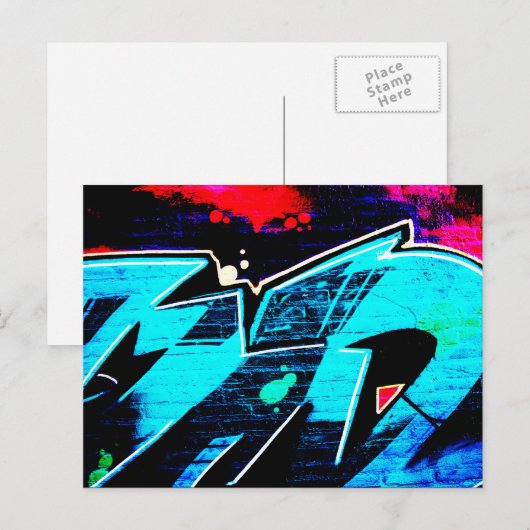 Graffiti 14 pccna briefkaart (Voorkant / Achterkant)