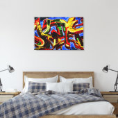 Graffiti 17 36x24 (90x60cm) waccna canvas afdruk (Insitu (Slaapkamer))