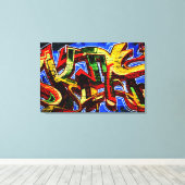 Graffiti 17 36x24 (90x60cm) waccna canvas afdruk (Insitu (Houten vloer))