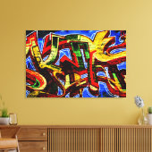 Graffiti 17 36x24 (90x60cm) waccna canvas afdruk (Insitu (Woonkamer))