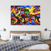 Graffiti 17 60x40 (150x100cm) waccna canvas afdruk (Insitu (Slaapkamer))