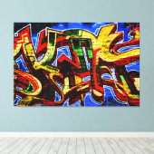 Graffiti 17 60x40 (150x100cm) waccna canvas afdruk (Insitu (Houten vloer))