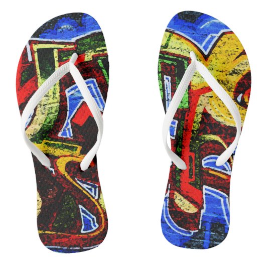 Graffiti 17 ffa teenslippers (Voetbed)