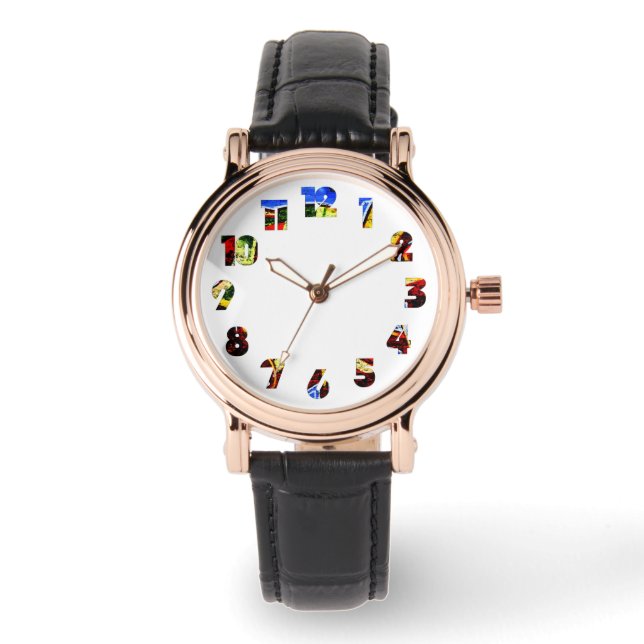 Graffiti 17 Nummer Overlay WAM Horloge (Voorkant)