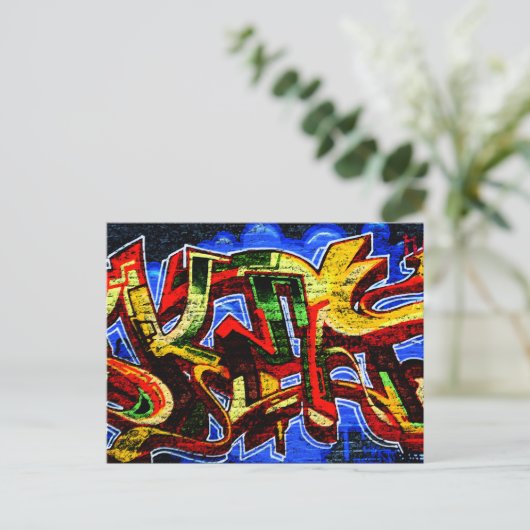 Graffiti 17 pccnm briefkaart (Staand voorkant)