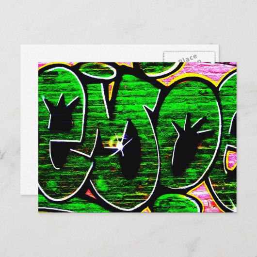 Graffiti 18 pccna briefkaart (Voorkant / Achterkant)