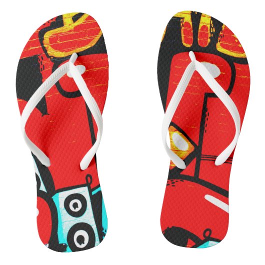 Graffiti 19 ffa teenslippers (Voetbed)