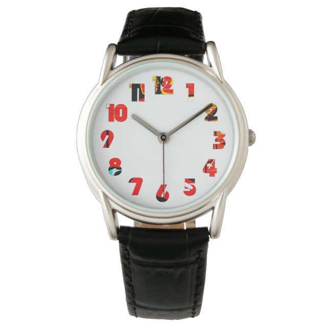 Graffiti 19 Nummer Overlay WACNA Horloge (Voorkant)