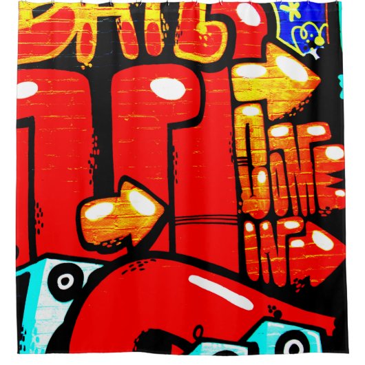 Graffiti 19 sccna douchegordijn (Voorkant)
