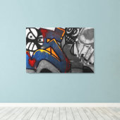 Graffiti 1 36x24 (90x60cm) waccna canvas afdruk (Insitu (Houten vloer))