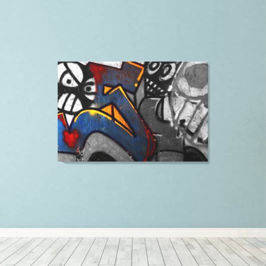 Graffiti 1 36x24 (90x60cm) waccna canvas afdruk (Insitu (Houten vloer))