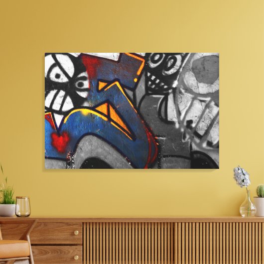 Graffiti 1 36x24 (90x60cm) waccna canvas afdruk (Insitu (Woonkamer))