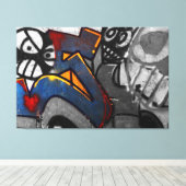 Graffiti 1 60x40 (150x100cm) waccna canvas afdruk (Insitu (Houten vloer))
