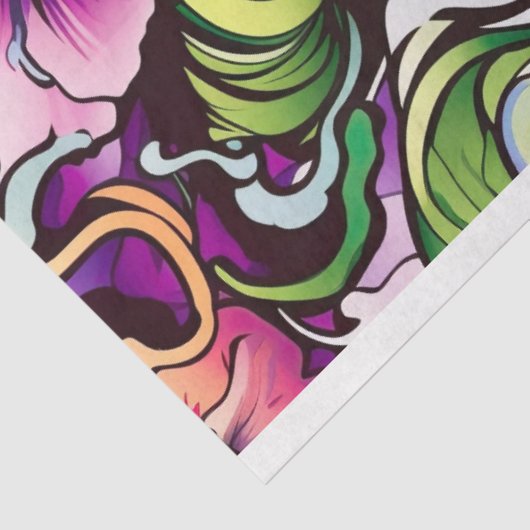 Graffiti 1 ontkoppelingsdocument tissuepapier (Detail)