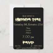 Graffiti 21st op zwart kaart (Achterkant)