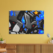 Graffiti 3 36x24 (90x60cm) waccnm canvas afdruk (Insitu (Woonkamer))
