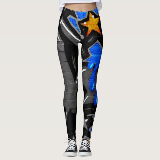 Graffiti 3 lecna leggings (Voorkant)