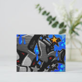 Graffiti 3 pca briefkaart (Staand voorkant)