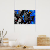 Graffiti 3-wapn poster (Keuken)