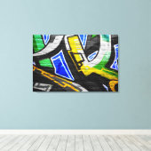 Graffiti 6 36x24 (90x60cm) waccna canvas afdruk (Insitu (Houten vloer))