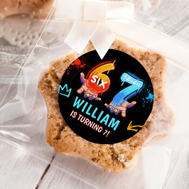 Graffiti 6 7 Meme Trend Six Seven Birthday Party Ronde Sticker