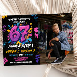 Graffiti 6 7 Meme Trend Six Seven Birthday Photo Kaart<br><div class="desc">Graffiti 6 7 Meme Trend Six Seven Birthday Photo Invitation</div>