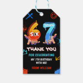 Graffiti 6 7 Meme Trend Zes Zeven Verjaardagsfeest Cadeaulabel (Voorkant)