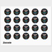 Graffiti 6 7 Meme Trend Zes Zeven Verjaardagsfeest Ronde Sticker (Vel)