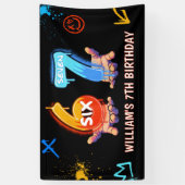Graffiti 6 7 Meme Trend Zes Zeven Verjaardagsfeest Spandoek (Verticaal)