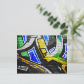 Graffiti 6 pccna briefkaart (Staand voorkant)