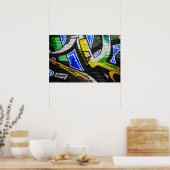 Graffiti 6-wapn poster (Keuken)