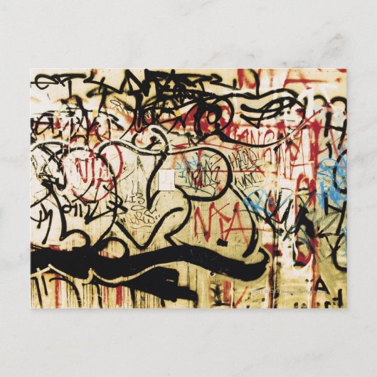Graffiti aan de muur briefkaart (Voorkant)