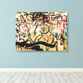 Graffiti aan de muur canvas afdruk (Insitu (Houten vloer))