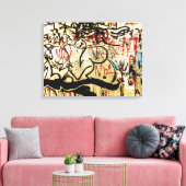 Graffiti aan de muur canvas afdruk (Insitu (Woonkamer))