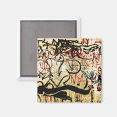 Graffiti aan de muur magneet (Voorkant / Achterkant)