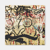 Graffiti aan de muur magneet (Voorkant)