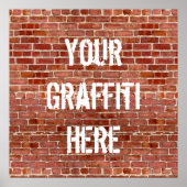 Graffiti aangepast Poster voor Brick Wall aangepas (Voorkant)