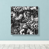 Graffiti Abstract kleurenpatroon Canvas Afdruk (Insitu (Houten vloer))