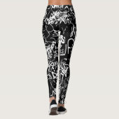 Graffiti Abstract kleurenpatroon Leggings (Achterkant)
