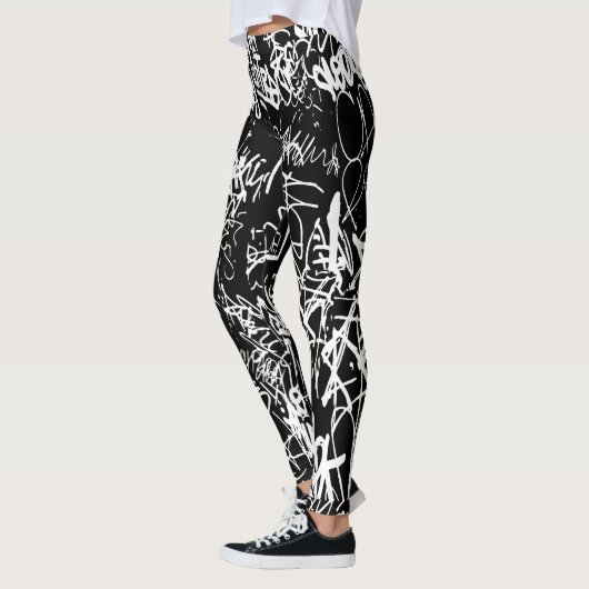 Graffiti Abstract kleurenpatroon Leggings (Links)