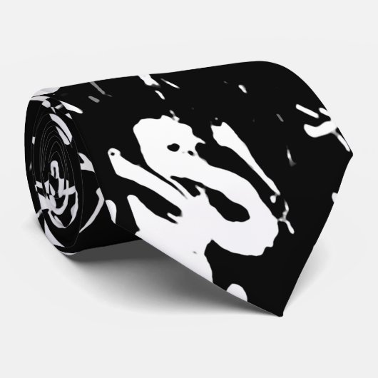 Graffiti Abstract kleurenpatroon Stropdas (Opgerold)