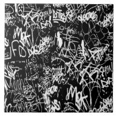 Graffiti Abstract kleurenpatroon Tegeltje (Voorkant)