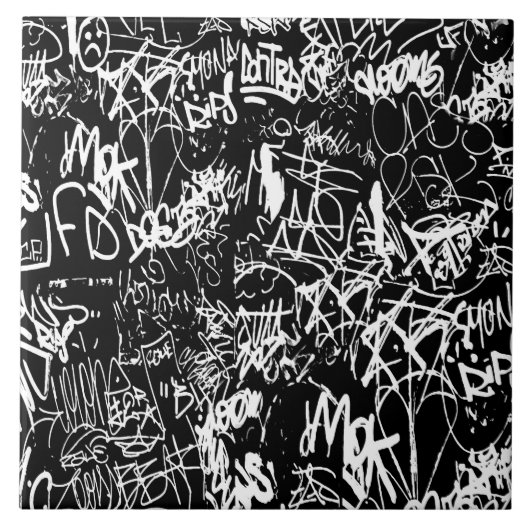 Graffiti Abstract kleurenpatroon Tegeltje (Voorkant)