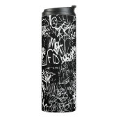 Graffiti Abstract kleurenpatroon Thermosbeker (Gedraaid links)