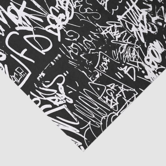 Graffiti Abstract kleurenpatroon Tissuepapier (Detail)