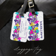 Graffiti abstract kleurrijk patroon met jouw naam