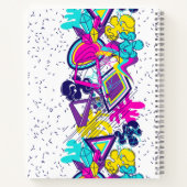Graffiti abstract kleurrijk patroon met jouw naam notitieboek (Achterkant)